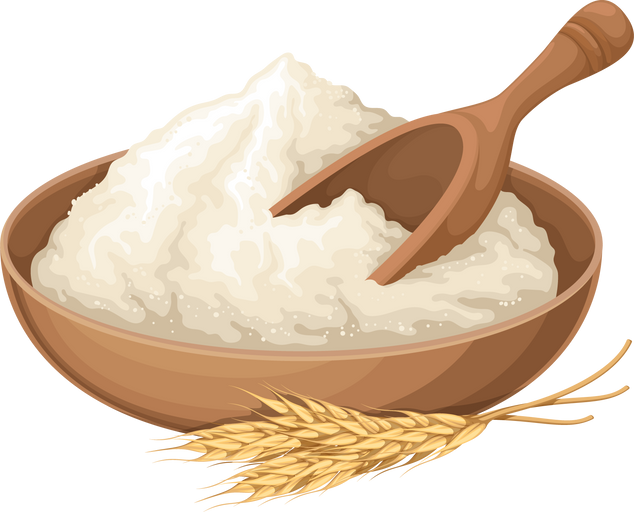 Wheat Flour in Bowl